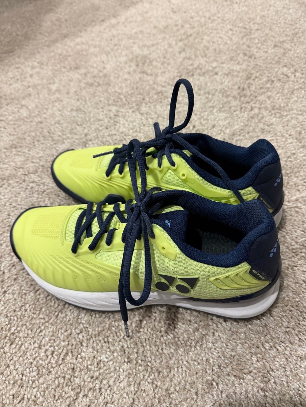 Yonex Power Cushion Eclipsion Tennis Shoes Neon Yellow Navy Women’s 9 Men’s 7.5